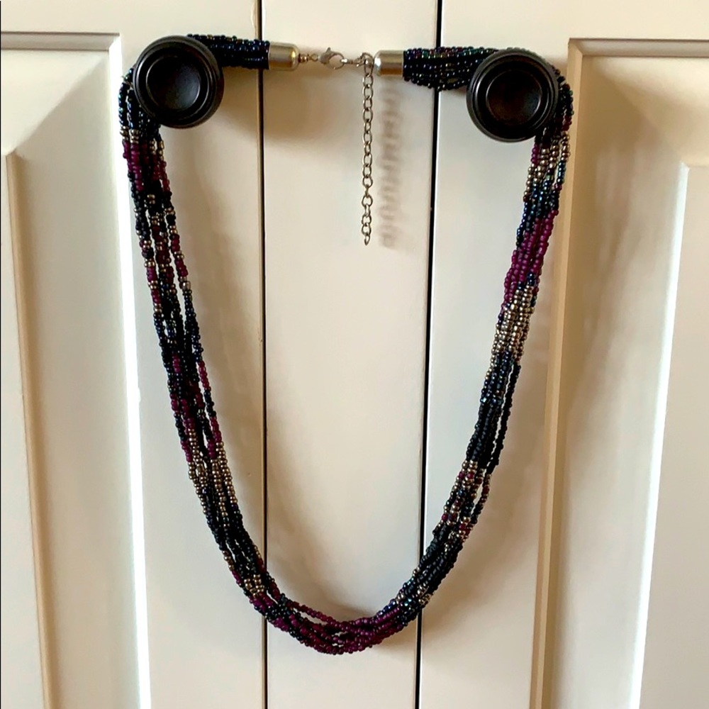 Multi strand beaded necklace